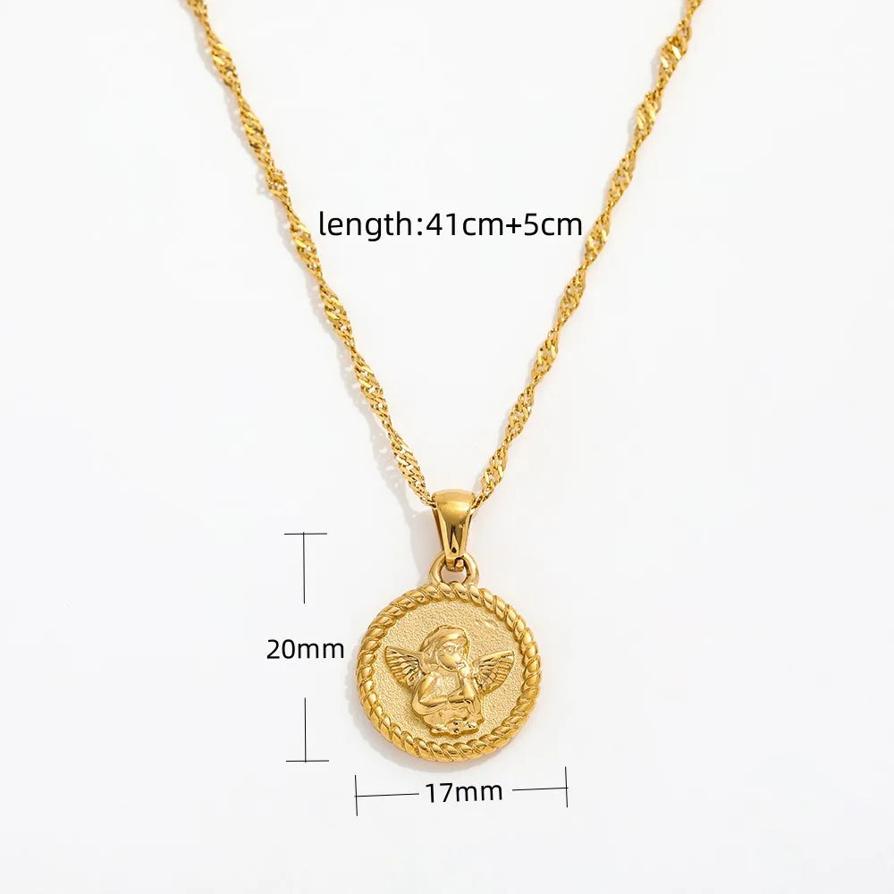 "Angeli Inter Nos” 18K Gold Plated Necklace
