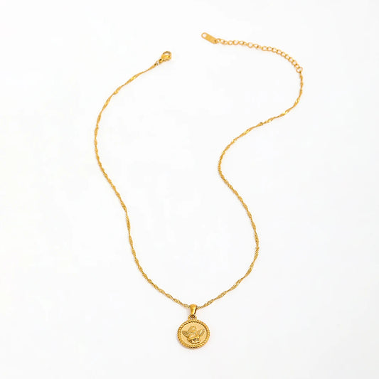 "Angeli Inter Nos” 18K Gold Plated Necklace