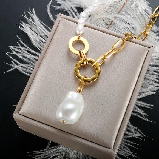 “Girl with Pearls” 18K Gold Plated Necklace