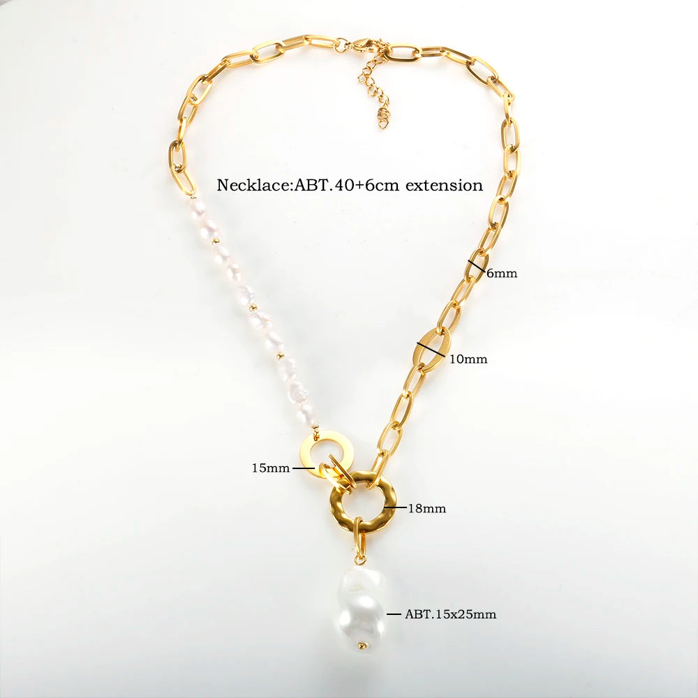 “Girl with Pearls” 18K Gold Plated Necklace