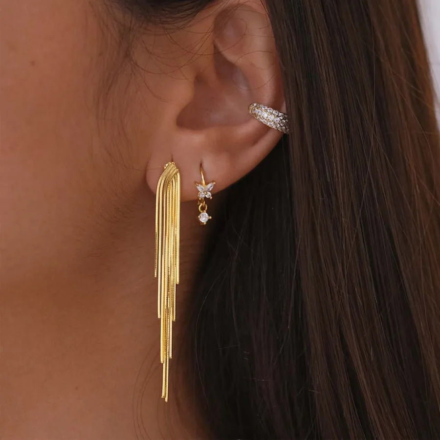 “Vincent’s Brush” 18K Gold Plated Tassel Earrings